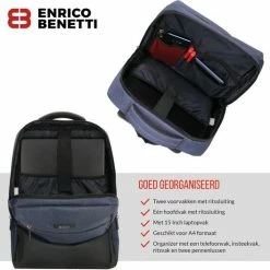 Promo ❤️ Enrico Benetti Belfast 62095 Laptoprugzak 15" - Blauw 🤩 -tassen-dames Verkoop 550x527 7