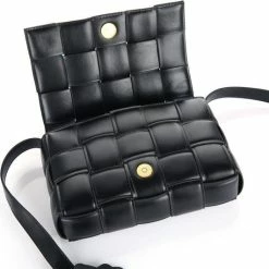 Beste Pirce ❤️ PERLAYN Gevlochten Schoudertas Cubic Zwart 🧨 -tassen-dames Verkoop 550x531