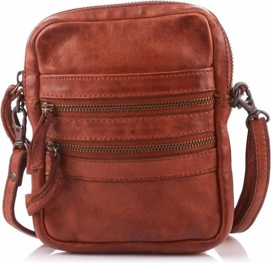 Begroting 𧨠Bear Design Vikas Leren Crossbodytas / Schoudertas - Cognac π 9 Begroting 𧨠Bear Design Vikas Leren Crossbodytas / Schoudertas - Cognac π - Afbeelding 9
