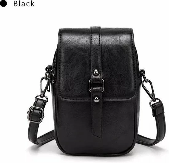 Korting ⌛ Vintage Schoudertas Klein (PU) Leer | Zwart | Crossbody Bag ✔️ 1 Korting ⌛ Vintage Schoudertas Klein (PU) Leer | Zwart | Crossbody Bag ✔️