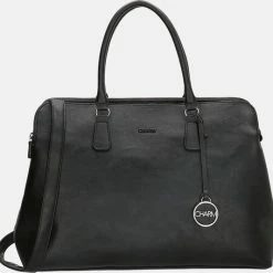 Coupon 💯 Charm London Bromley Schoudertas / Laptoptas - 15,6 Inch - Zwart 🎁 -tassen-dames Verkoop 550x533 5