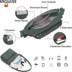 Gloednieuw 🔔 Bagwise® Schoudertas - Dames - 23cm X 30cm - (CR1238) -Groen ⌛ 12 Gloednieuw 🔔 Bagwise® Schoudertas - Dames - 23cm X 30cm - (CR1238) -Groen ⌛ -tassen-dames Verkoop 550x535 5