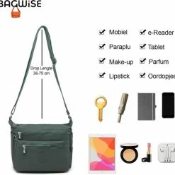 Gloednieuw 🔔 Bagwise® Schoudertas - Dames - 23cm X 30cm - (CR1238) -Groen ⌛ 15 Gloednieuw 🔔 Bagwise® Schoudertas - Dames - 23cm X 30cm - (CR1238) -Groen ⌛ -tassen-dames Verkoop 550x535 6