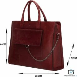 Beste deal 🧨 Micmacbags Mendoza Laptoptas 15,6 Inch (38 Cm) - Bordeaux Rood ✔️ -tassen-dames Verkoop 550x536 7