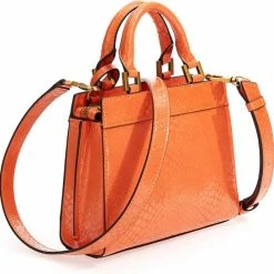 Korting 🎉 Guess Dames Handtassen Katey Mini Satchel - Oranje 🤩 -tassen-dames Verkoop 550x546 4