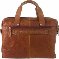 Promo 🔥 Spikes & Sparrow Laptoptas / Werktas / Aktetas - Bronco - 15.4 Inch - Leer - Cognac 😀 -tassen-dames Verkoop 550x547 8
