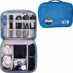 Beste Pirce 👍 Reismonkey Kabel Organiser Tas Deluxe - Travel Bag - Kabel Tas Voor Mannen/Vrouwen - Kabel Organizer - Bagage Organizer - Blauw - Reiscadeau - Cadeau Voor Mannen/vrouwen 🔥