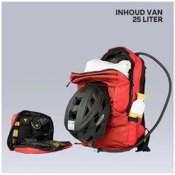 Nieuw 💯 BAKBAGS Stockholm Sport Rugzak Met Laptop Vak En Regenhoes - 25 Liter Inhoud - Geschikt Voor 13 Tm 17 Inch Laptops - Praktisch & Stijlvol Met 10 Vakken En Incl. Accessoires - Duurzaam & Gerecycled Materiaal - Rood-Zwart ✔️ -tassen-dames Verkoop 550x549 4