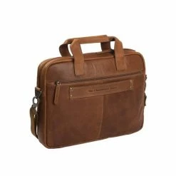 Flash-uitverkoop 🤩 Chesterfield Laptoptas Waxed Pull Up Leer - Cognac 👍