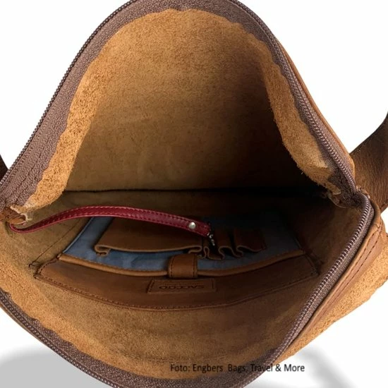 Beste deal π Saccoo Kleine Schoudertas / Crossbody Tas Dames - Leer - Caracas - Cognac π 9 Beste deal π Saccoo Kleine Schoudertas / Crossbody Tas Dames - Leer - Caracas - Cognac π - Afbeelding 9