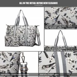 Kopen ✔️ Miss Lulu Weekendtas - Reistas - Sporttas - Opvouwbaar Strandtas - Bloemen En Vogelprint (E6641-16J GY) 👍 -tassen-dames Verkoop 550x550 213