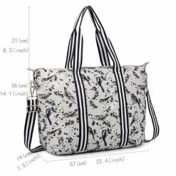 Kopen ✔️ Miss Lulu Weekendtas - Reistas - Sporttas - Opvouwbaar Strandtas - Bloemen En Vogelprint (E6641-16J GY) 👍 -tassen-dames Verkoop 550x550 217