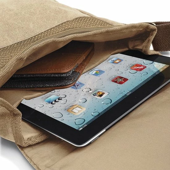 Groothandel π Quadra Vintage Canvas IPad™/Tablet Tas Sahara π 4 Groothandel π Quadra Vintage Canvas IPad™/Tablet Tas Sahara π - Afbeelding 4