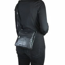 Goedkoop 🤩 Bear Design Ellen Leren Schoudertas - Zwart 🛒 -tassen-dames Verkoop 550x550 269