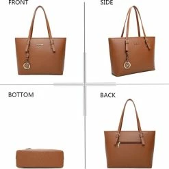 Beste Verkoop 🔥 Merkloos Gallantry - Dames Tas Shopper Met Rits - Handtas - Schooltas - Werktas - Geschikt Voor A4 - Brown 😍 -tassen-dames Verkoop 550x550 301