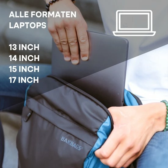 Beste deal π BAKBAGS Amsterdam Laptop Rugzak Voor 13 Tm 17 Inch Laptops - Laptoptas Incl Accessoires En Regenhoes - 10 Vakken - 25 Liter Inhoud - Duurzaam & Gerecycled Materiaal - Blauw-Grijs π 5 Beste deal π BAKBAGS Amsterdam Laptop Rugzak Voor 13 Tm 17 Inch Laptops - Laptoptas Incl Accessoires En Regenhoes - 10 Vakken - 25 Liter Inhoud - Duurzaam & Gerecycled Materiaal - Blauw-Grijs π - Afbeelding 5