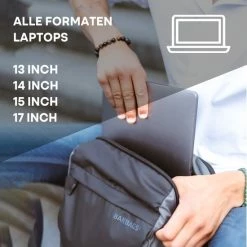 Goedkoop 👏 BAKBAGS Laptop Rugzak 25 Liter | Rugzak Met Laptopvak Voor Naar School Of Werk | Geschikt Tot 17 Inch Laptops | Gerecycled Polyester 🤩 -tassen-dames Verkoop 550x550 48