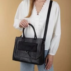 Top 10 😉 Micmacbags Mendoza Handtas - Zwart 🎁 -tassen-dames Verkoop 550x550 522