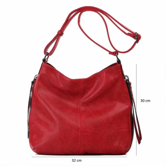 Korting βοΈ Merkloos Ines Delaure Crossbody Dames Tas Rood Met Instelbare Riem π₯ 4 Korting βοΈ Merkloos Ines Delaure Crossbody Dames Tas Rood Met Instelbare Riem π₯ - Afbeelding 4