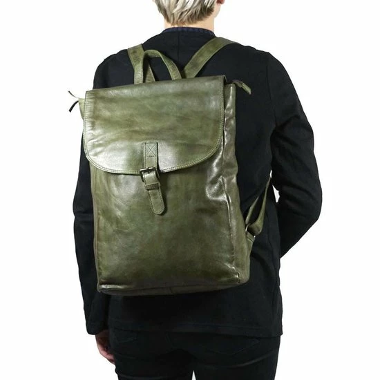 Hete verkoop π Bear Design Rox Leren Laptop Rugzak - Groen π 7 Hete verkoop π Bear Design Rox Leren Laptop Rugzak - Groen π - Afbeelding 7