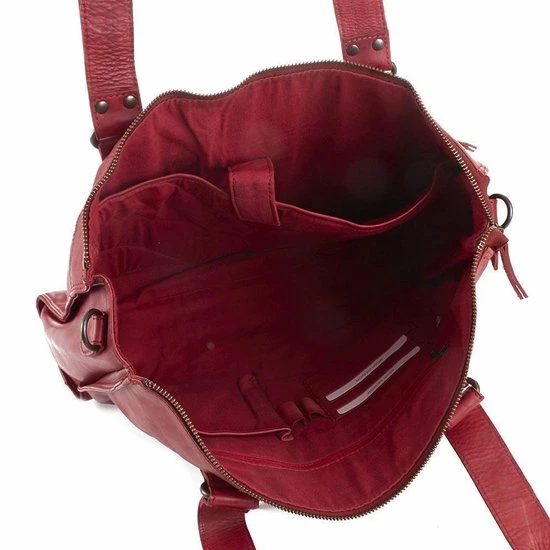 Nieuw π Bear Design Mea Leren Schoudertas / Laptoptas 13,3" - Rood π 4 Nieuw π Bear Design Mea Leren Schoudertas / Laptoptas 13,3" - Rood π - Afbeelding 4