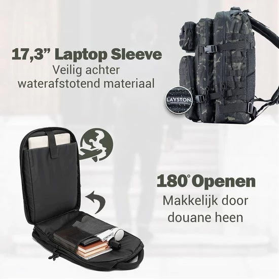 Aanbiedingen โญ Layton LAYSTON. - 45L Sport School Werk Rugtas - Sport Rugzak - Tactical ๐ Backpack - Waterafstotend - Camo Groen ๐ 9 Aanbiedingen โญ Layton LAYSTON. - 45L Sport School Werk Rugtas - Sport Rugzak - Tactical ๐ Backpack - Waterafstotend - Camo Groen ๐ - Afbeelding 9