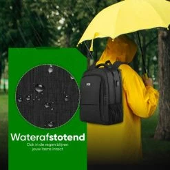 Groothandel 🧨 Navy Madden Rugzak Met USB Poort 28L - Zwart - Luxe Laptop Rugtas 15.6 Inch Met Laptopvak - Heren - Dames - Jongens - Meisje - Waterafstotend - Rugzakken 👏 -tassen-dames Verkoop 550x550 65