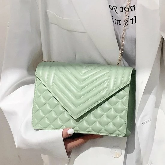 Beste Pirce β Fashion Favorite Quilted Cross Schoudertas - Groen | 22 X 15 X 6 Cm | Polyester 𧨠3 Beste Pirce β Fashion Favorite Quilted Cross Schoudertas - Groen | 22 X 15 X 6 Cm | Polyester 𧨠- Afbeelding 3