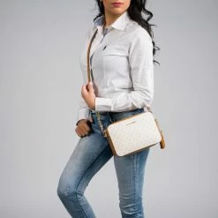 Kopen 🧨 Michael Kors Camera Bag M Dames Crossbodytas - Wit ✨ -tassen-dames Verkoop 550x550 719