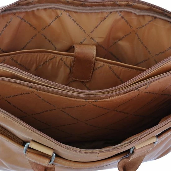 Hete verkoop π Chesterfield Rob Laptoptas 15" Schoudertas Cognac π 4 Hete verkoop π Chesterfield Rob Laptoptas 15" Schoudertas Cognac π - Afbeelding 4