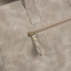 Kopen ❤️ Piace Molto Justified Felina - Big - Lederen - Shopper Tas - Schoudertas - Damestas - Taupe 😍 -tassen-dames Verkoop 550x550 740