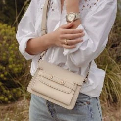 Begroting 😍 Violet Hamden Essential Bag Dames Crossbody Tas Leer - Beige 🎉 -tassen-dames Verkoop 550x550 77