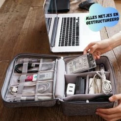 Beste Pirce 👍 Reismonkey Kabel Organiser Tas Deluxe - Travel Bag - Kabel Tas Voor Mannen/Vrouwen - Kabel Organizer - Bagage Organizer - Blauw - Reiscadeau - Cadeau Voor Mannen/vrouwen 🔥 -tassen-dames Verkoop 550x550 82