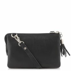 Beste Verkoop ✔️ Bear Design Umi Leren Schoudertas / Crossbodytas - Zwart 👍