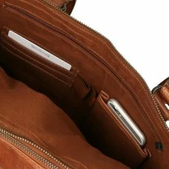 Beste Pirce 👏 Bear Design Lia Leren Dames Schoudertas / Laptoptas 13,3" - Cognac 👏 -tassen-dames Verkoop 550x550 878