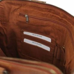 Beste Pirce 👏 Bear Design Lia Leren Dames Schoudertas / Laptoptas 13,3" - Cognac 👏 -tassen-dames Verkoop 550x550 879