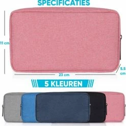Goedkoopste 🔔 Premium Commerce Kabel Organizer Tas - Etui - Opbergtas Voor Elektronica En Accessoires - Kabels - Roze 🌟 -tassen-dames Verkoop 550x553