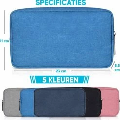 Begroting 😉 Premium Commerce Kabel Organizer Tas - Etui - Opbergtas Voor Elektronica En Accessoires - Kabels - Blauw ✔️ -tassen-dames Verkoop 550x553 5