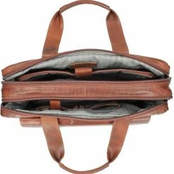 Promo 🔥 Spikes & Sparrow Laptoptas / Werktas / Aktetas - Bronco - 15.4 Inch - Leer - Cognac 😀 -tassen-dames Verkoop 550x555 10