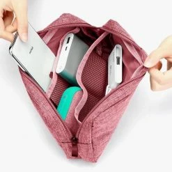 Goedkoopste 🔔 Premium Commerce Kabel Organizer Tas - Etui - Opbergtas Voor Elektronica En Accessoires - Kabels - Roze 🌟 -tassen-dames Verkoop 550x556