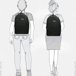 Gloednieuw ⌛ Enrico Benetti Hamburg 62125 Laptoprugzak Met 17" Laptopvak - Zwart 😍 -tassen-dames Verkoop 550x561 9