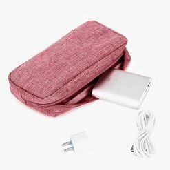 Goedkoopste 🔔 Premium Commerce Kabel Organizer Tas - Etui - Opbergtas Voor Elektronica En Accessoires - Kabels - Roze 🌟 -tassen-dames Verkoop 550x562