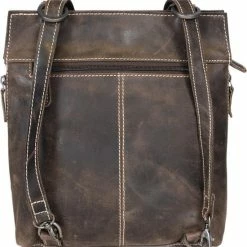 Beste recensies van 🛒 Arrigo Rugtas Leer Of Schoudertas Leer Donkerbruin - Rugzak Leer Anti-Diefstal - Groter Te Maken Met 2 Zij Ritsen 😍 -tassen-dames Verkoop 550x570 4