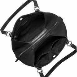 Beste Pirce 😉 Michael Kors Molly Dames Shopper Leer - Zwart 🛒 -tassen-dames Verkoop 550x577 1