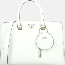 Top 10 ✨ GUESS Alexie Dames Crossbody TasHandtas Kunstleer - Wit 🌟 -tassen-dames Verkoop 550x578 7