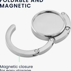 Begroting 🧨 Adyec Handtas - Tassen Dames - Tashanger Voor Tafels - Tassenhanger - Tas Haak - Tafelklem - Magnetische Tashaken - Tafelhanger Voor Restaurant, Terras, Bar, Kantoor - Zilverkleurig 👏 -tassen-dames Verkoop 550x579 13