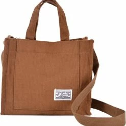 Kopen π€© Schoudertas - Cognac | Corduroy | 26 X 21 X 9 Cm | Fashion Favorite π―