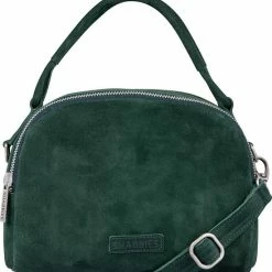 Beste Verkoop ❤️ Shabbies Amsterdam Shabbies Medium Schoudertas / Crossbody Tas Dames - Leer - Waxed Suède - Groen 🔥 -tassen-dames Verkoop 550x584 2