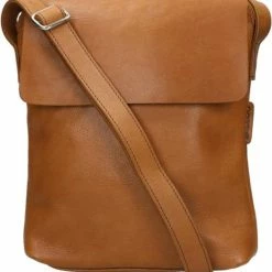 Beste deal π Saccoo Kleine Schoudertas / Crossbody Tas Dames - Leer - Caracas - Cognac π