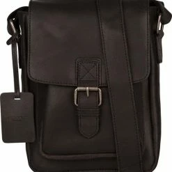 Gloednieuw π Burkely Vintage Luke Unisex Schoudertas - Zwart π